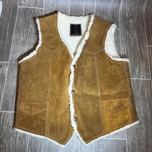 Genuine Suede Leather Ves Lined Size Small